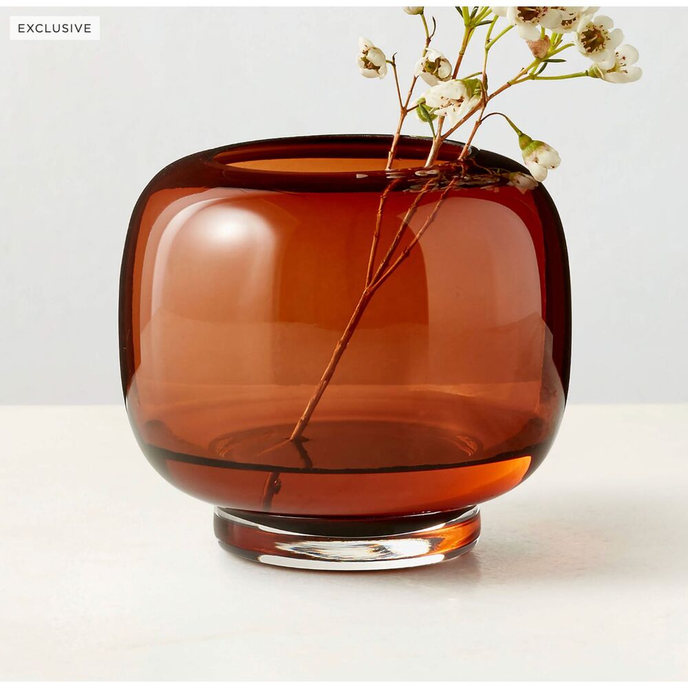CB2 Coco Smoked Amber Glass Tealight Candle Holder EUC - Picture 2 of 6